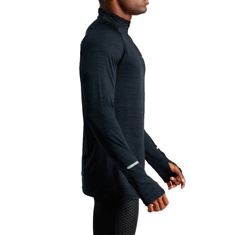 Men's Zipper Long Sleeve Compression T Shirts - CTHOPER