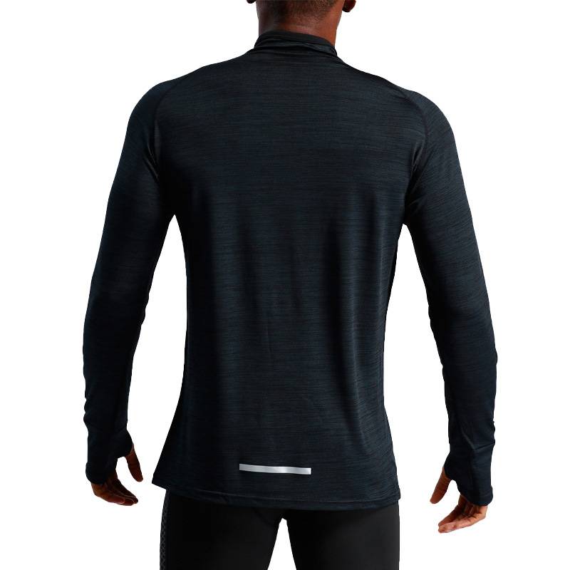 Men's Zipper Long Sleeve Compression T Shirts - CTHOPER