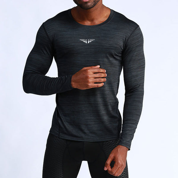 Men's Long Sleeve Fitting Exercise T Shirts - CTHOPER