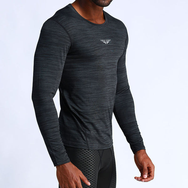 Men's Long Sleeve Fitting Exercise T Shirts - CTHOPER