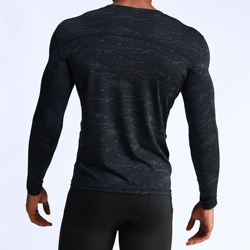 Men's Long Sleeve Fitting Exercise T Shirts - CTHOPER