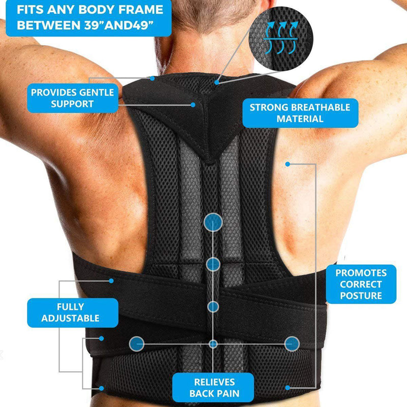 Adjustable Posture Corrector Back Support Shoulder Strong Brace Corset Back Belt