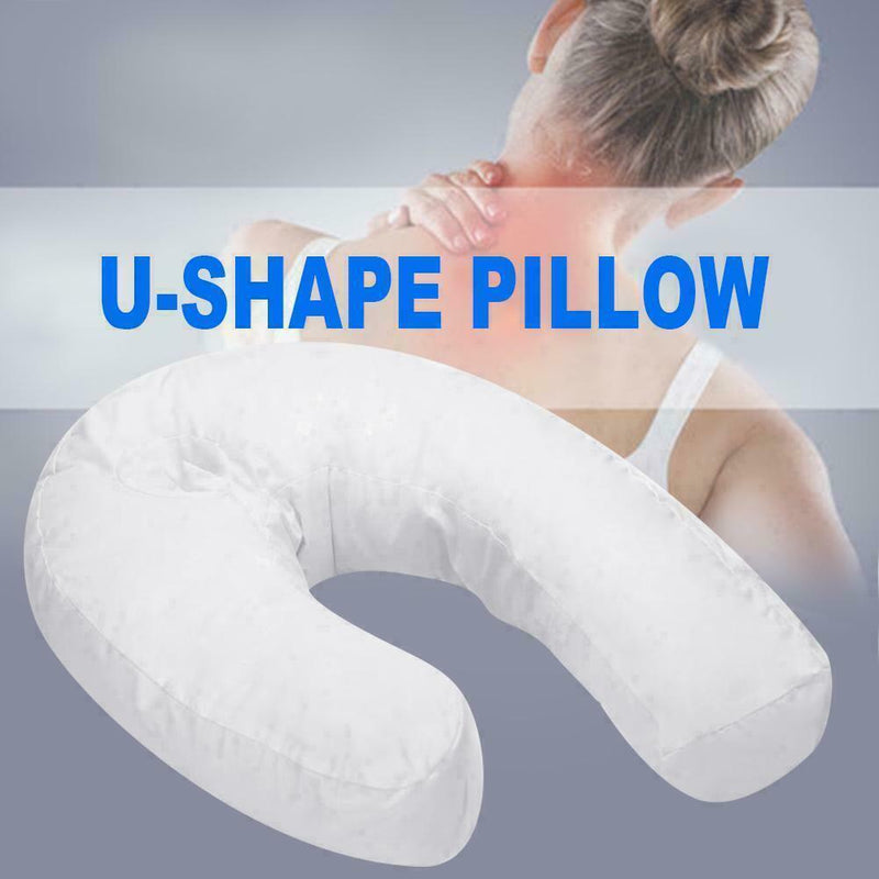 U-Shaped Side Sleepers Pillow High Quality Cotton Neck Back Pain Relieve Health Cushion Neck Spine Protection Pillow Side Pillow