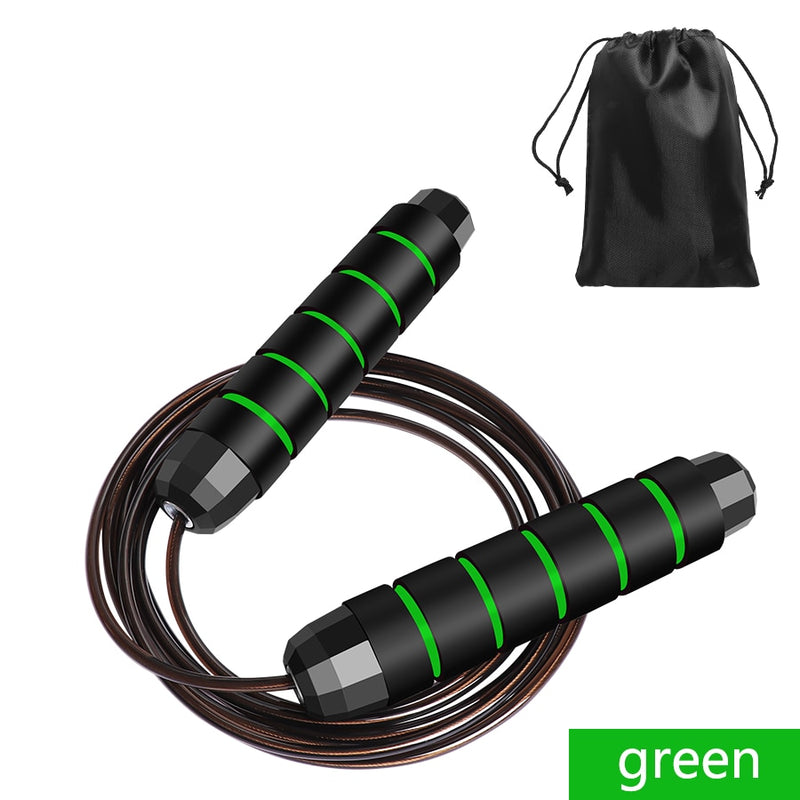 CTHOPER Rapid Speed Jump Rope Steel Wire Skipping Rope Exercise Adjustable Jumping Rope Fitness Workout Training Home Sport Equipment
