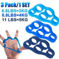 3PCS Finger Gripper Silicone Hand Gripper Resistance Band Hand Grip Wrist Stretcher Finger Expander Strength Trainer Exercise