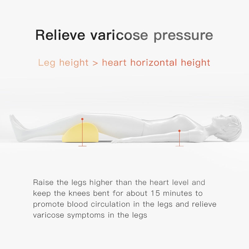 Knee Pillow for Back Pain Provides Relief and Support for Sleeping on Side Stomach or Back Memory Foam Leg Pillow