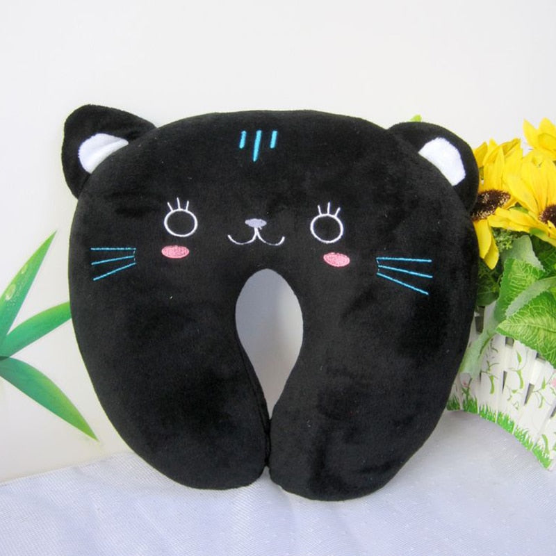 Cartoon Kids U-shaped Pillow Plush Neck Pillow Nap Pillow Lunch Break Pillow Cervical Pillow Travel Pillows for Children - CTHOPER