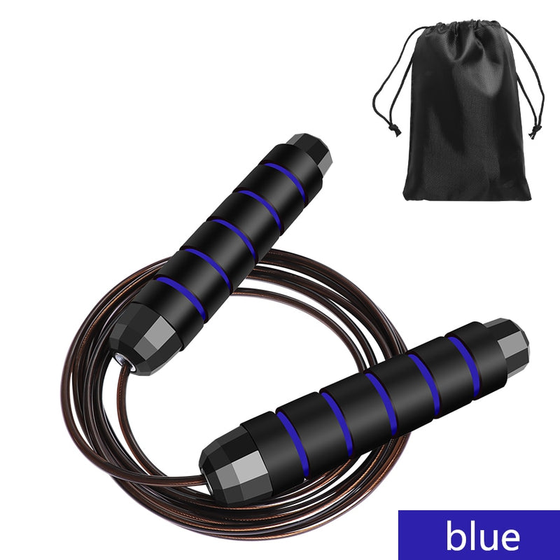 CTHOPER Rapid Speed Jump Rope Steel Wire Skipping Rope Exercise Adjustable Jumping Rope Fitness Workout Training Home Sport Equipment