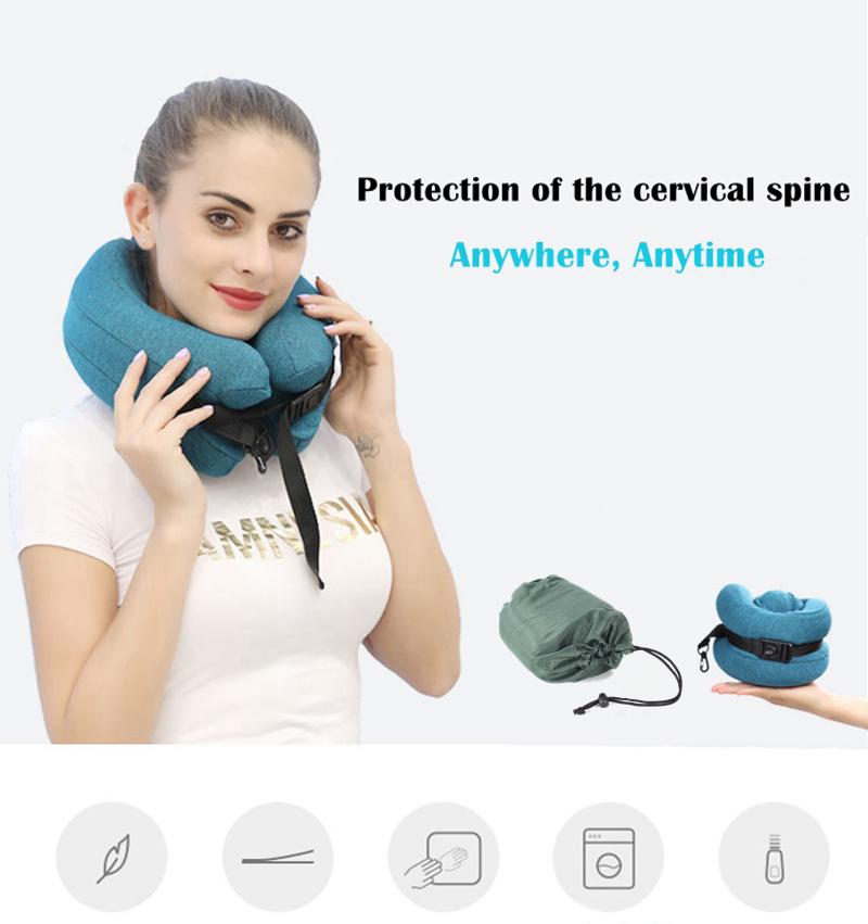 Memory Foam Travel Neck Pillow Head Chin Support Cushion for Sleeping on Airplane Car Office Pillows Travel Headrest Cushion