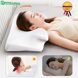 14cm Contour Memory Foam Cervical Pillow Orthopedic Neck Pain Pillow for Side Back Stomach Sleeper Remedial Pillows