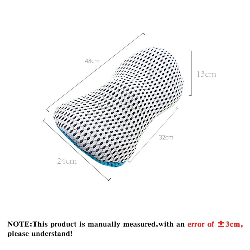 Breathable Memory Cotton Physiotherapy Lumbar Pillow Waist For Car Seat Back Pain Support Cushion Bed Sofa Office Sleep Pillows