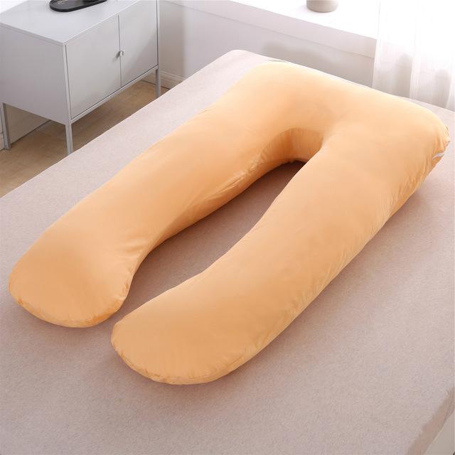 100% Cotton Full Body Pillow for Pregnant Women U Shape Pregnancy Pillow Sleeping Support Maternity Pillow for Side Sleepers