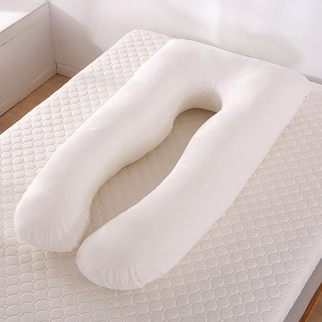 100% Cotton Full Body Pillow for Pregnant Women U Shape Pregnancy Pillow Sleeping Support Maternity Pillow for Side Sleepers