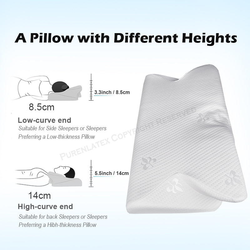 14cm Contour Memory Foam Cervical Pillow Orthopedic Neck Pain Pillow for Side Back Stomach Sleeper Remedial Pillows