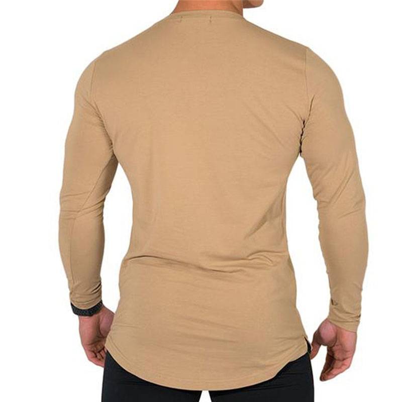 Men's Long Sleeve Running "Fitness Partner" T Shirts - CTHOPER