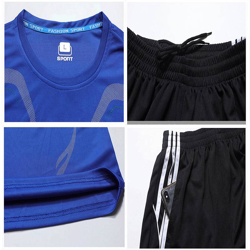 Men's Sport Short Sleeve T Shirt + Shorts Sets - CTHOPER