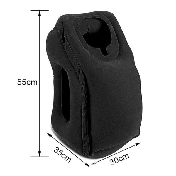 Upgraded Inflatable Air Cushion Travel Pillow Headrest Chin Support Cushions for Airplane Plane Car Office Rest Neck Nap Pillows