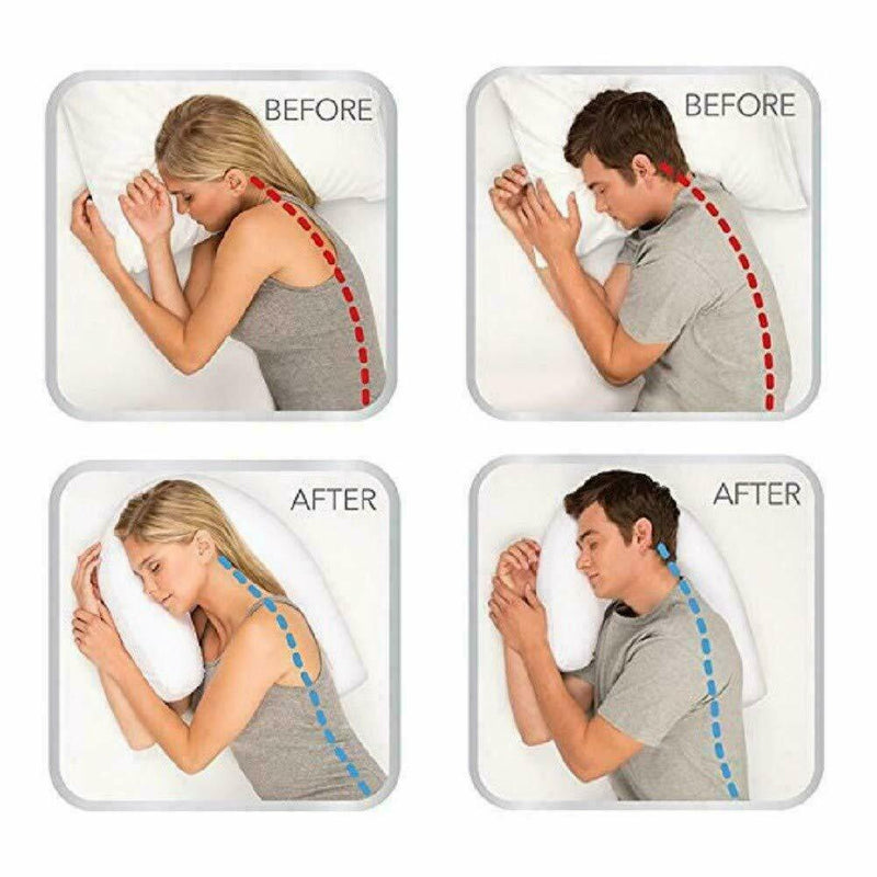 U-Shaped Side Sleepers Pillow High Quality Cotton Neck Back Pain Relieve Health Cushion Neck Spine Protection Pillow Side Pillow