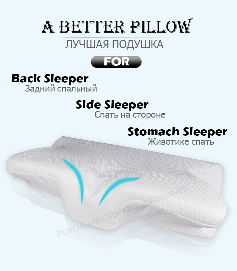 14cm Contour Memory Foam Cervical Pillow Orthopedic Neck Pain Pillow for Side Back Stomach Sleeper Remedial Pillows