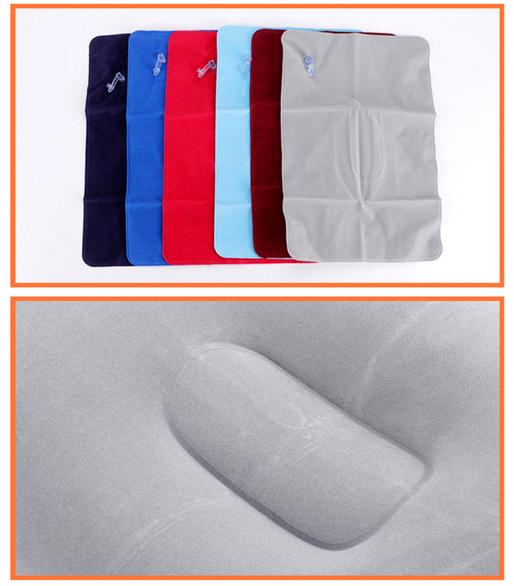 Inflatable PVC Nylon Air Pillows Portable Ultralight  Camping Sleep Cushion Travel Hiking Beach Car Plane Head Rest Camp Gears