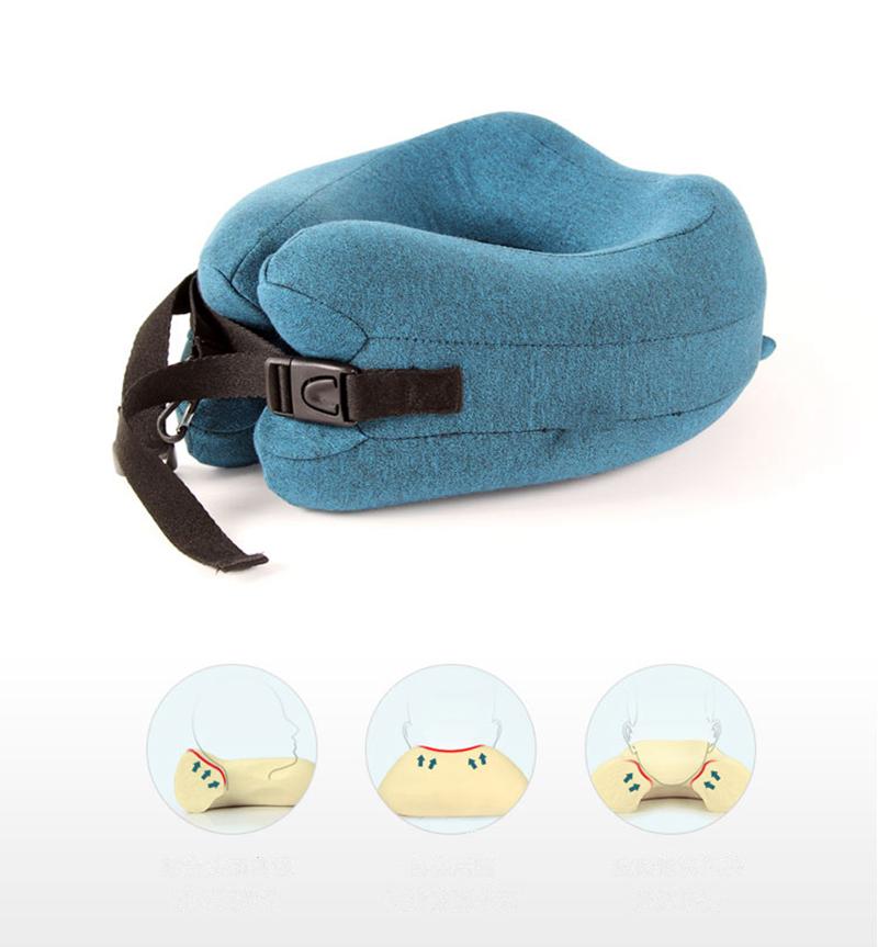 Memory Foam Travel Neck Pillow Head Chin Support Cushion for Sleeping on Airplane Car Office Pillows Travel Headrest Cushion