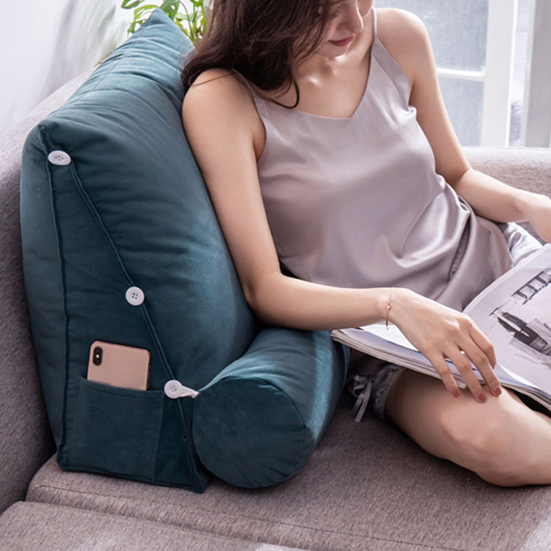 Bed Triangular Cushion Chair Bedside Lumbar Chair Backrest Lounger Lazy Office Chair Living Room Reading Pillow Household Decor