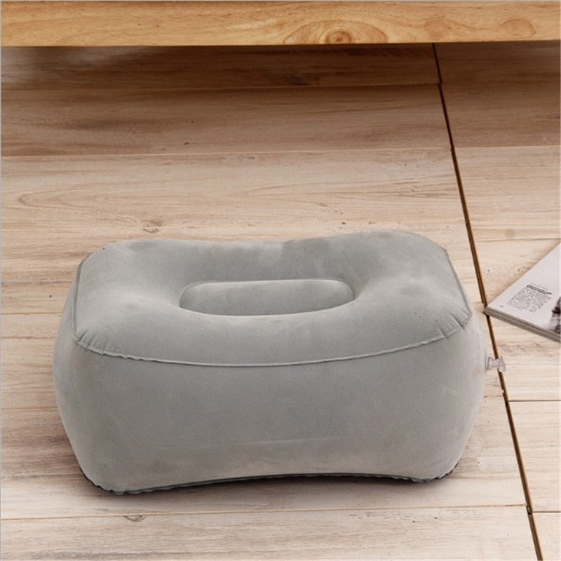 Useful Inflatable Portable Travel Footrest Pillow Plane Train Kids Bed Foot Rest Pad PVC For Travel Massage Car