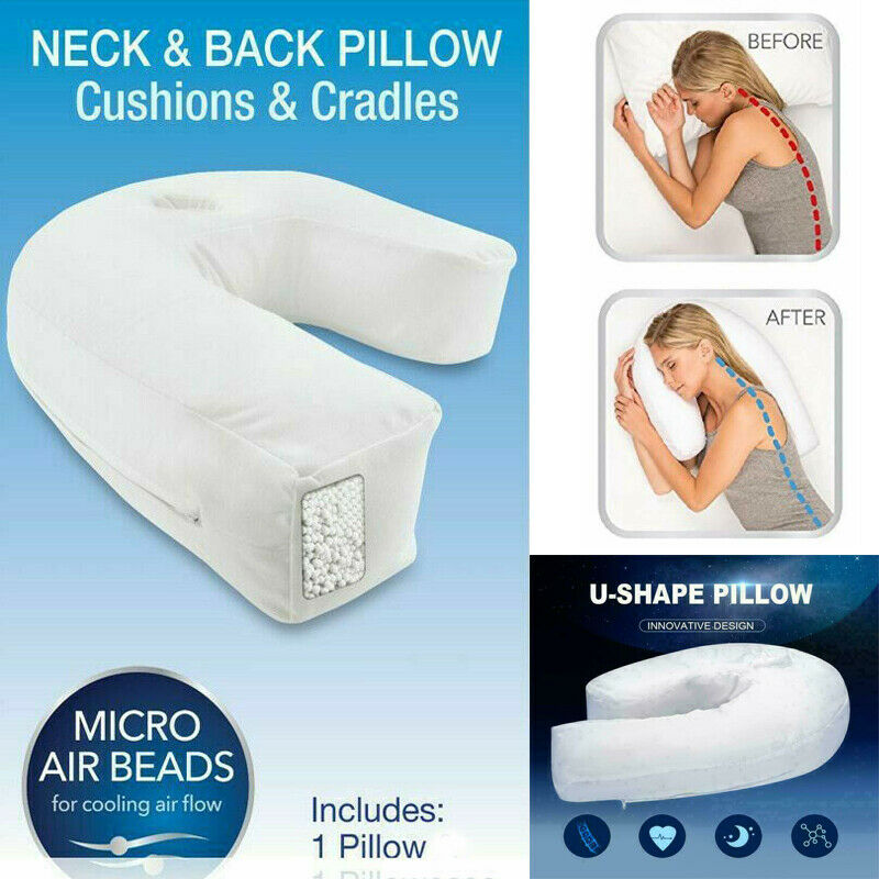 U-Shaped Side Sleepers Pillow High Quality Cotton Neck Back Pain Relieve Health Cushion Neck Spine Protection Pillow Side Pillow