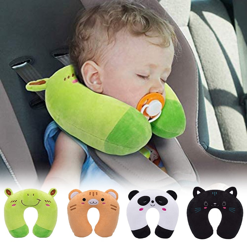 Cartoon Kids U-shaped Pillow Plush Neck Pillow Nap Pillow Lunch Break Pillow Cervical Pillow Travel Pillows for Children