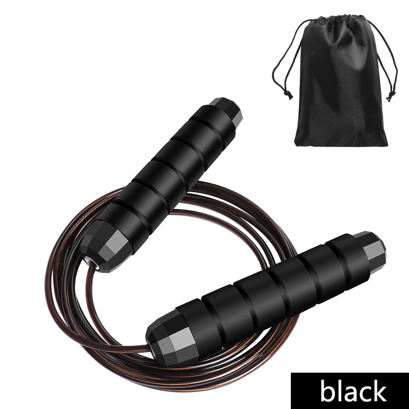 CTHOPER Rapid Speed Jump Rope Steel Wire Skipping Rope Exercise Adjustable Jumping Rope Fitness Workout Training Home Sport Equipment