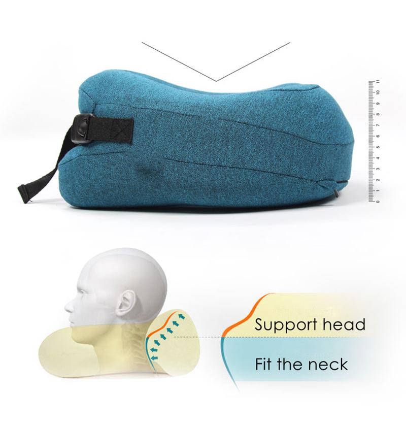Memory Foam Travel Neck Pillow Head Chin Support Cushion for Sleeping on Airplane Car Office Pillows Travel Headrest Cushion