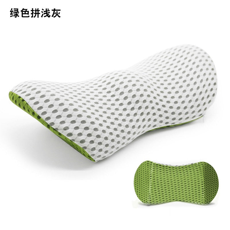 Breathable Memory Cotton Physiotherapy Lumbar Pillow Waist For Car Seat Back Pain Support Cushion Bed Sofa Office Sleep Pillows