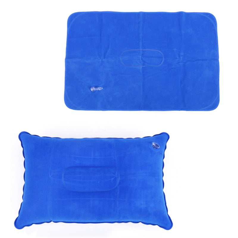 Inflatable PVC Nylon Air Pillows Portable Ultralight  Camping Sleep Cushion Travel Hiking Beach Car Plane Head Rest Camp Gears