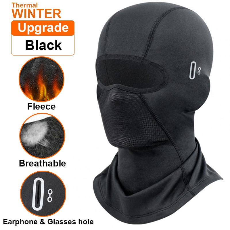 CTHOPER Cycling Thermal Cap, Motorcycle Face Mask, Balaclava Windproof Hat for Skiing, Fishing, Running, Knitting Headwear