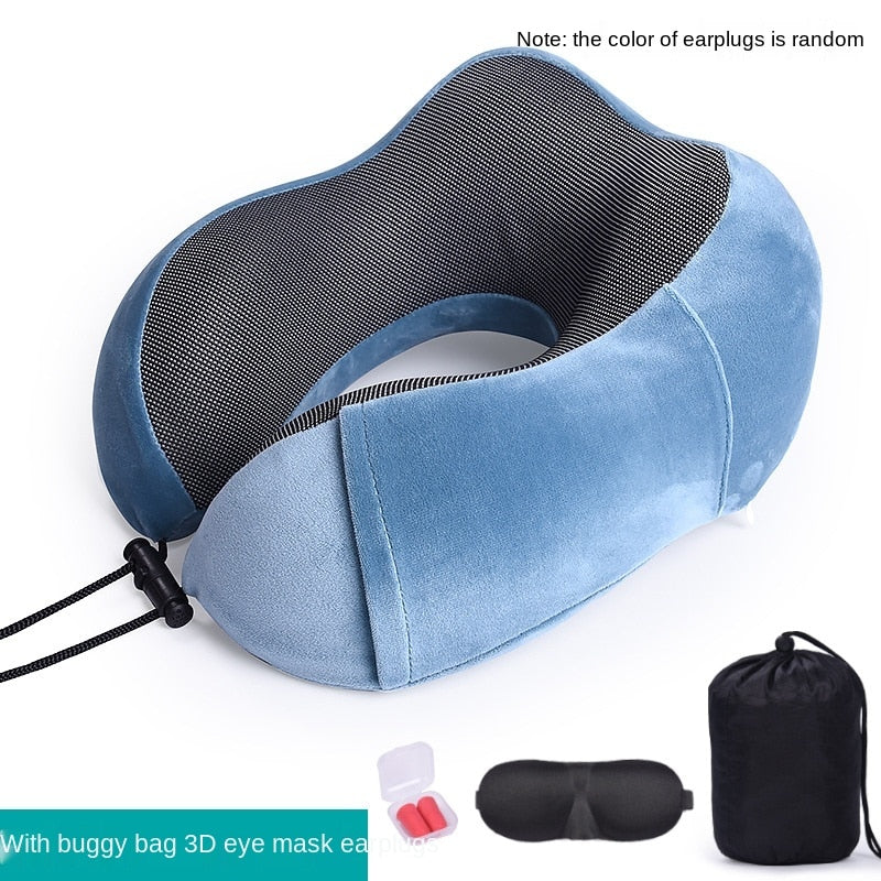 U Shaped Memory Foam Neck Pillows Soft Travel Pillow Massage Neck Pillow Sleeping Airplane Pillow Cervical Healthcare Bedding