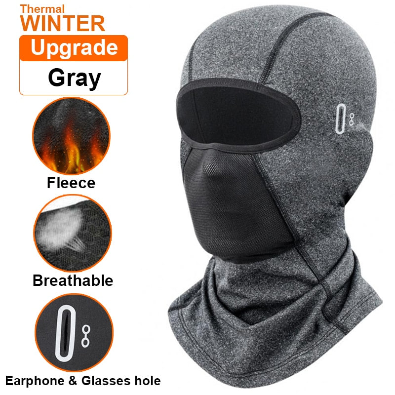 CTHOPER Cycling Thermal Cap, Motorcycle Face Mask, Balaclava Windproof Hat for Skiing, Fishing, Running, Knitting Headwear