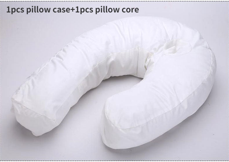 U-Shaped Side Sleepers Pillow High Quality Cotton Neck Back Pain Relieve Health Cushion Neck Spine Protection Pillow Side Pillow