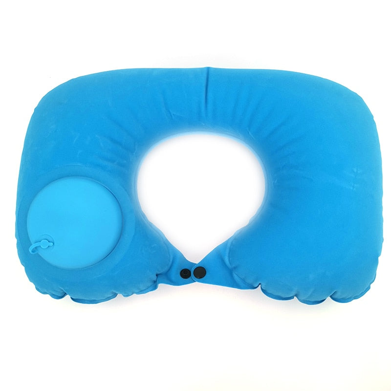 Travel Pillows Airplanes Inflatable Super Light Portable Neck Pillow U-Shape Automatic Inflatable Cervical Vertebr Pillow