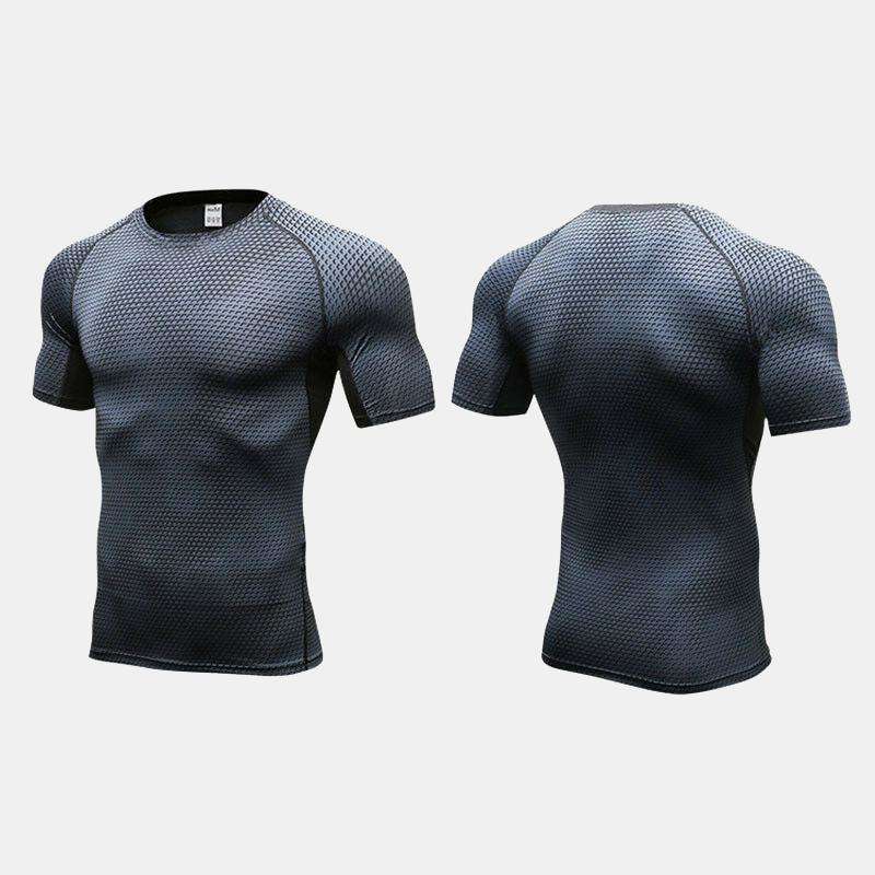 Men's Workout Short Sleeve Compression Shirts - CTHOPER