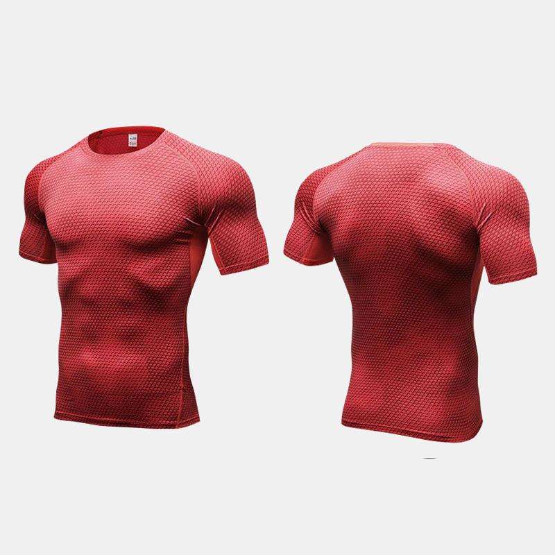 Men's Workout Short Sleeve Compression Shirts - CTHOPER