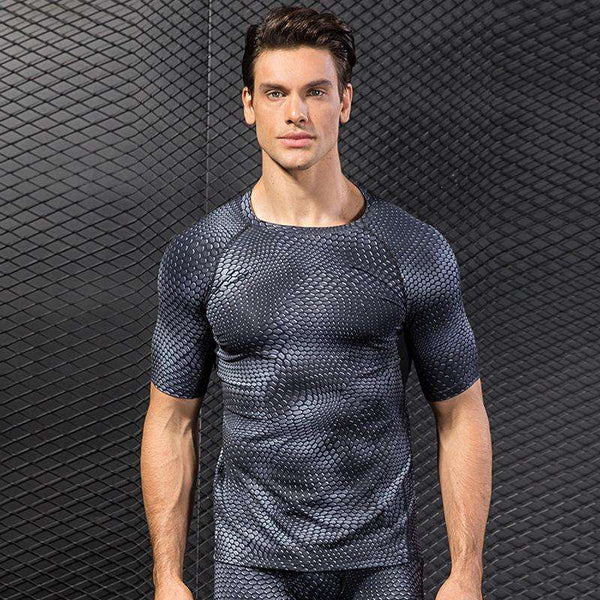 Men's Workout Short Sleeve Compression Shirts - CTHOPER