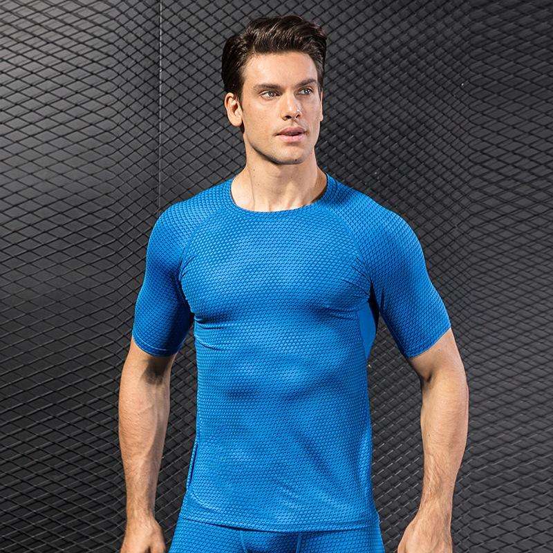 Men's Workout Short Sleeve Compression Shirts - CTHOPER