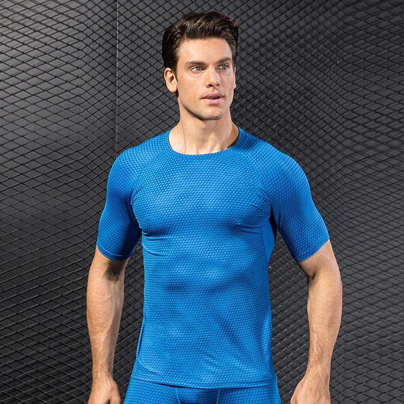 Men's Workout Short Sleeve Compression Shirts - CTHOPER