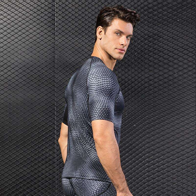 Men's Workout Short Sleeve Compression Shirts - CTHOPER