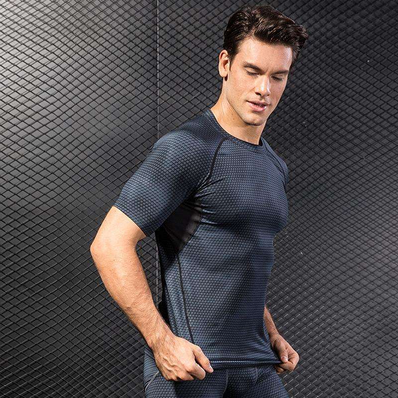 Men's Workout Short Sleeve Compression Shirts - CTHOPER