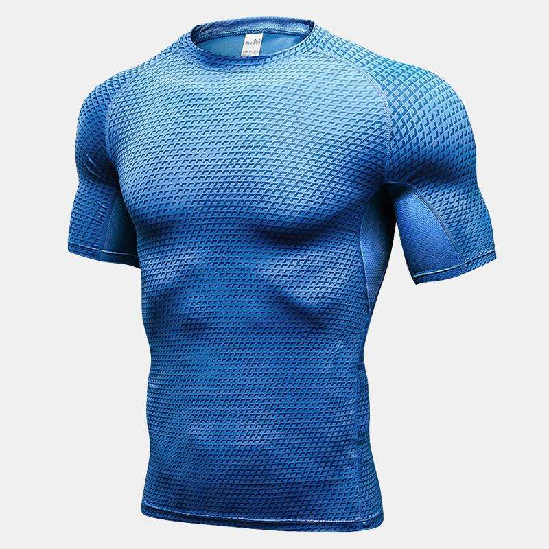 Men's Workout Short Sleeve Compression Shirts - CTHOPER