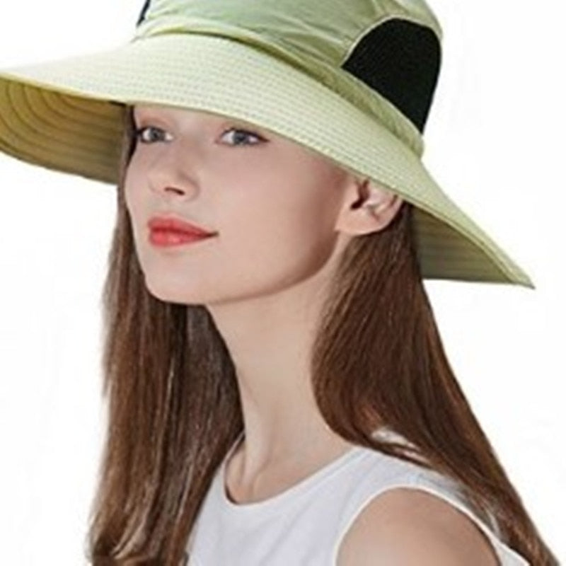 Wide Brim Breathable Mesh Sun Fishing Hat For Men & Women - CTHOPER