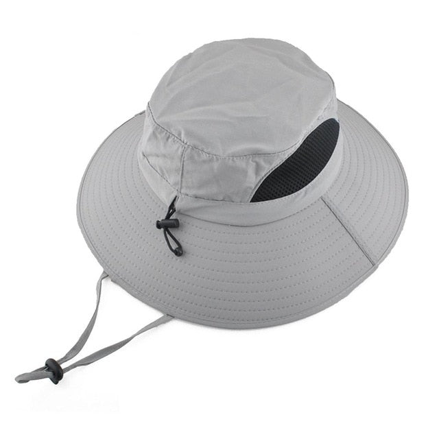 Wide Brim Breathable Mesh Sun Fishing Hat For Men & Women - CTHOPER