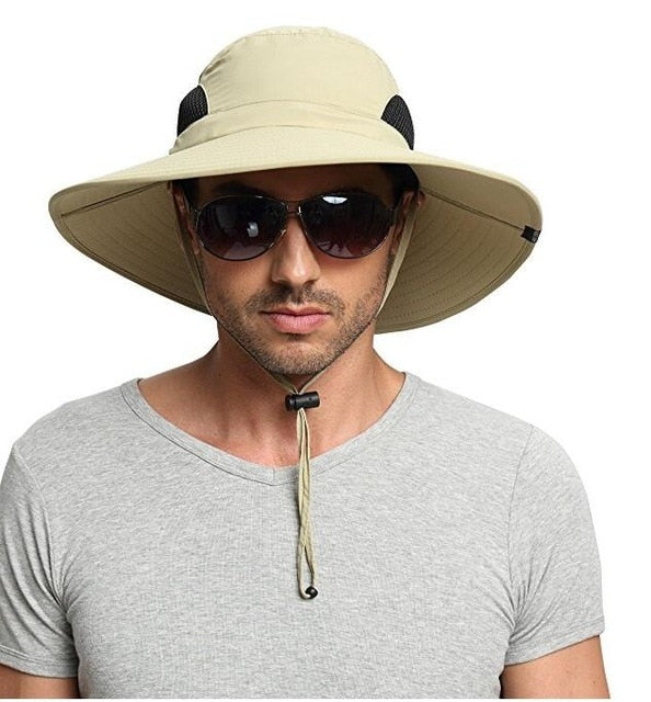 Wide Brim Breathable Mesh Sun Fishing Hat For Men & Women - CTHOPER