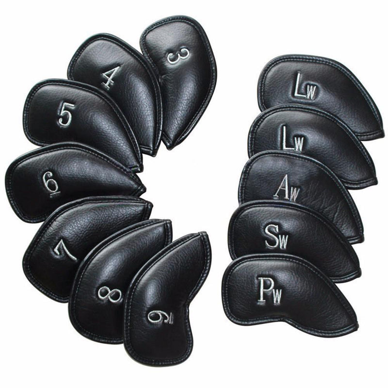 12PCS/Set Exquisite PU Golf Club Iron Head Covers Protector Sets Accessories - CTHOPER